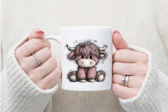 Whimsical Highland Cow Clipart Product Image 4