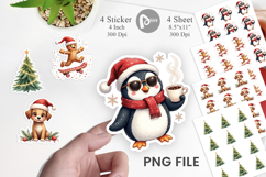 Whimsical Holiday Friends Sticker Product Image 1