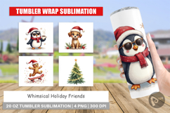 Whimsical Holiday Friends Tumbler Product Image 1