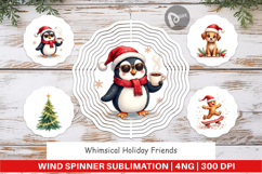 Whimsical Holiday Friends Wind Spinner Product Image 1