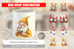 Whimsical Holiday Friends Mug Wrap Product Image 1