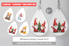 Whimsical Holiday Friends Earring Product Image 1