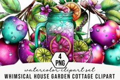 Whimsical House Garden Cottage Clipart Product Image 1