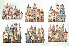 Whimsical Houses Sublimation Clipart Product Image 3