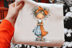 Whimsical Icecream Girl Watercolor Clipart Product Image 2