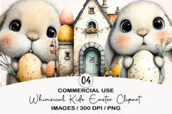 Whimsical Kids Easter Clipart Product Image 1