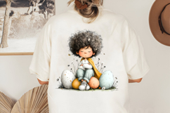 Whimsical Kids Easter Clipart Product Image 2