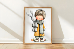 Whimsical Kids Easter Clipart Product Image 3