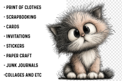 Whimsical Kitten Clipart PNG Product Image 2