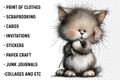Whimsical Kitten Clipart PNG Product Image 2