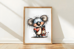 Whimsical Koala Valentine Clipart Product Image 3