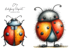 Whimsical Ladybug Clipart Product Image 1