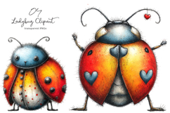 Whimsical Ladybug Clipart Product Image 1