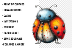 Whimsical Ladybug Clipart Product Image 2