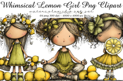 Whimsical Lemon Girls Png Clipart Product Image 1