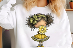 Whimsical Lemon Girls Png Clipart Product Image 3