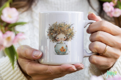 Whimsical Little Girl And Pet Clipart Product Image 3