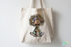 Whimsical Little Girl And Pet Clipart Product Image 4