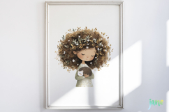 Whimsical Little Girl And Pet Clipart Bundle Product Image 4