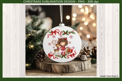 Whimsical Christmas Little Girl, Sublimation Png Design Product Image 5