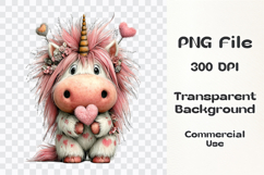 Whimsical Love Unicorn Clipart Product Image 3