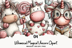 Whimsical Magical Unicorn Clipart Product Image 1