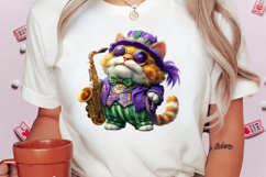 Whimsical Mardi Gras Cat Clipart Product Image 2