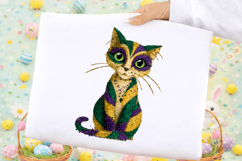 Whimsical Mardi Gras Cat Clipart Product Image 2
