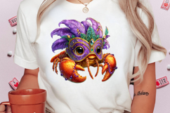 Whimsical Mardi Gras Crawfish Clipart Product Image 2