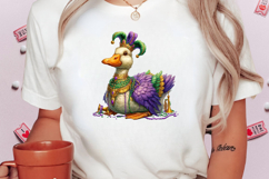 Whimsical Mardi Gras Cute Goose Clipart Product Image 2