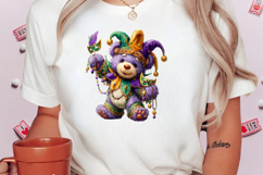 Whimsical Mardi Gras Teddy Bear Clipart Product Image 2