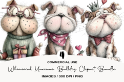 Whimsical Maximus Bulldog Clipart Product Image 1