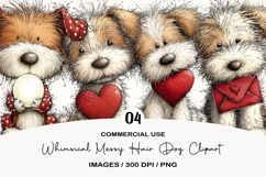 Whimsical Messy Hair Dog Clipart Product Image 1