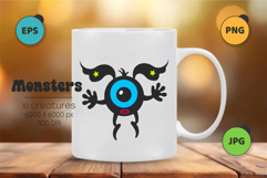 Whimsical Monsters Pack 03. Tshirt, PNG. Product Image 2