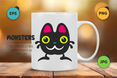 Whimsical Monsters Pack 08. Tshirt, PNG. Product Image 2