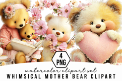 Whimsical Mother Bear Clipart Product Image 1