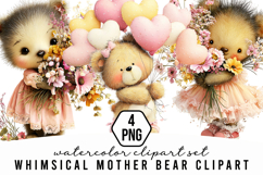 Whimsical Mother Bear Clipart Product Image 1