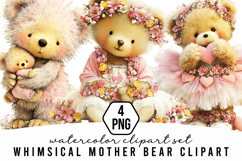 Whimsical Mother Bear Clipart Product Image 1