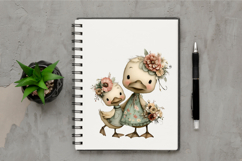 Whimsical Mother Day Duck Clipart Product Image 2