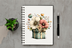 Whimsical Mother Day Gift Box Clipart Product Image 2