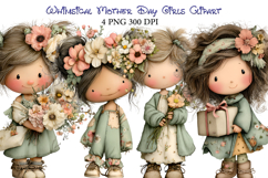 Whimsical Mother Day Girls Clipart Product Image 1
