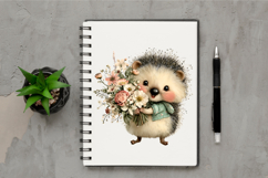 Whimsical Mother Day Hedgehog Clipart Product Image 2