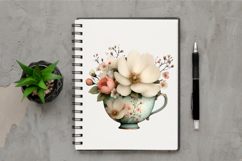 Whimsical Mother Day Teacup Clipart Product Image 2