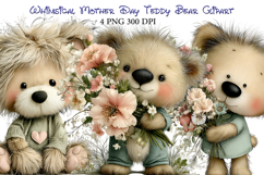 Whimsical Mother Day Teddy Bear Clipart Product Image 1