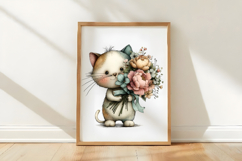 Whimsical Mother's Day Cats Clipart Product Image 3