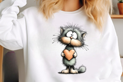 Whimsical Mother's Day Cats Clipart PNG Product Image 2