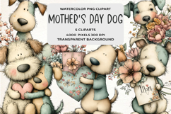 Whimsical Mother's Day Dogs Clipart Product Image 1