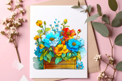 Whimsical Mother's Day Flowers Clipart - Mother's Day Flower Product Image 3