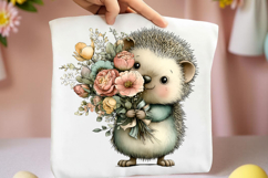 Whimsical Mother's Day Hedgehog Clipart Product Image 2