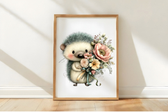 Whimsical Mother's Day Hedgehog Clipart Product Image 3